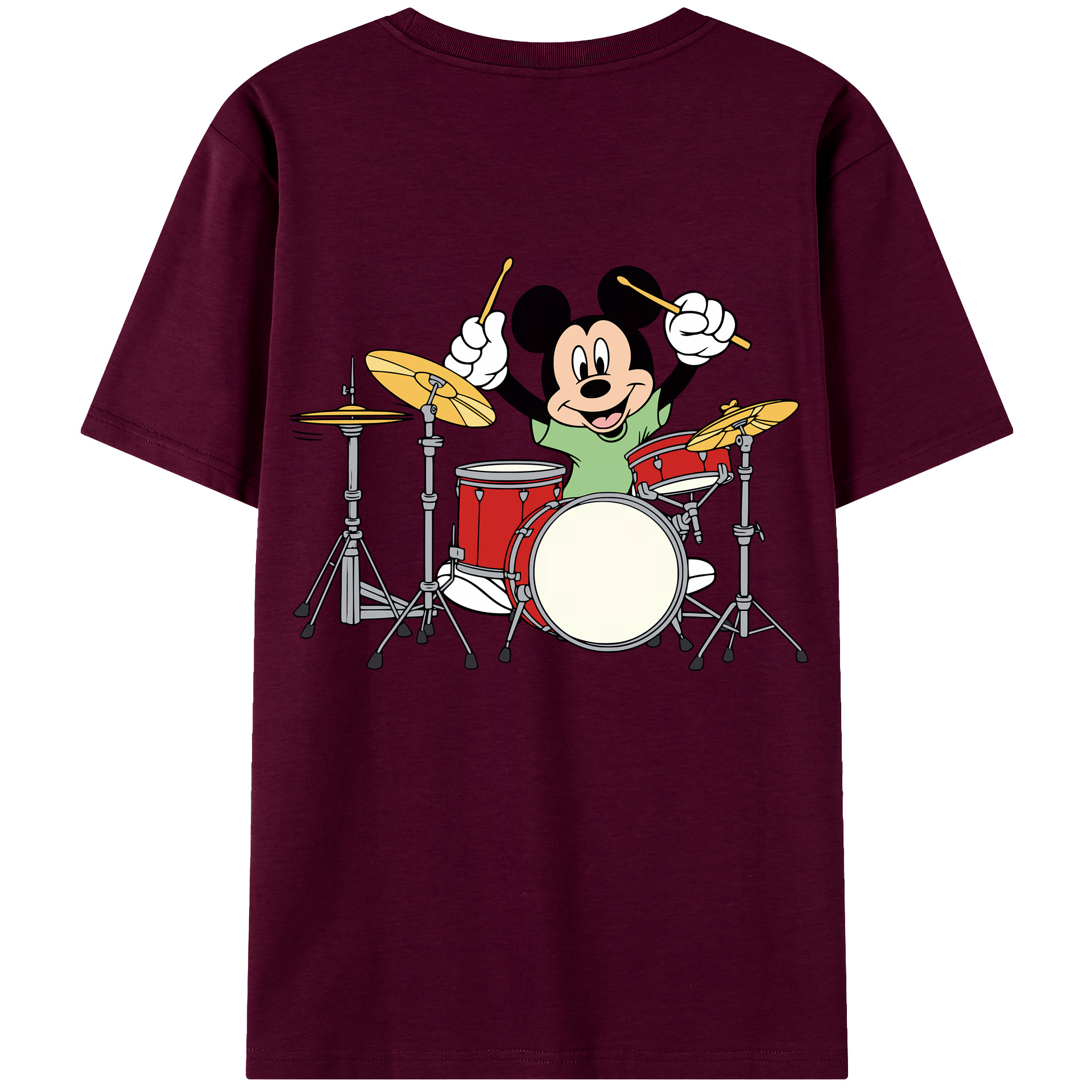 ミッキーマウス Mickey Mouse レディース半袖Tシャツ(バックプリント)